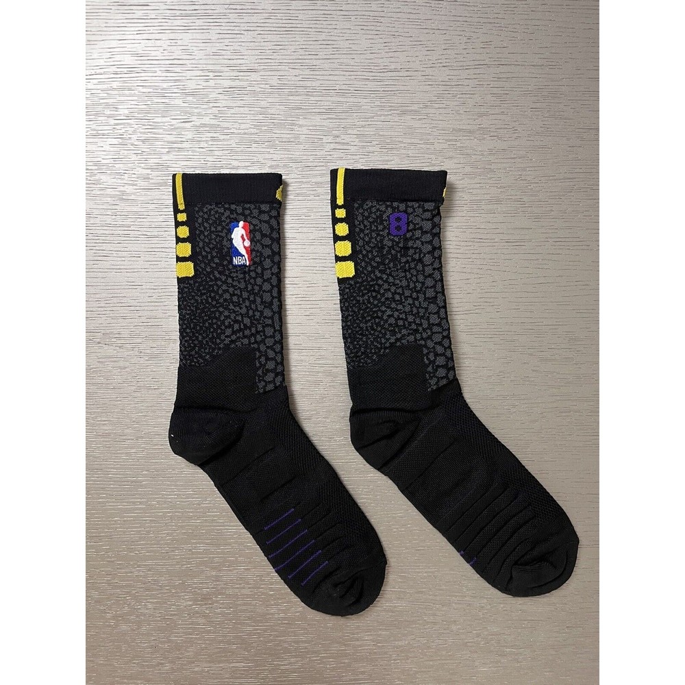 Nike KOBE Lakers BLACK MAMBA CITY EDITION Elite Crew Socks Size US 8-12 - Picture 8 of 16